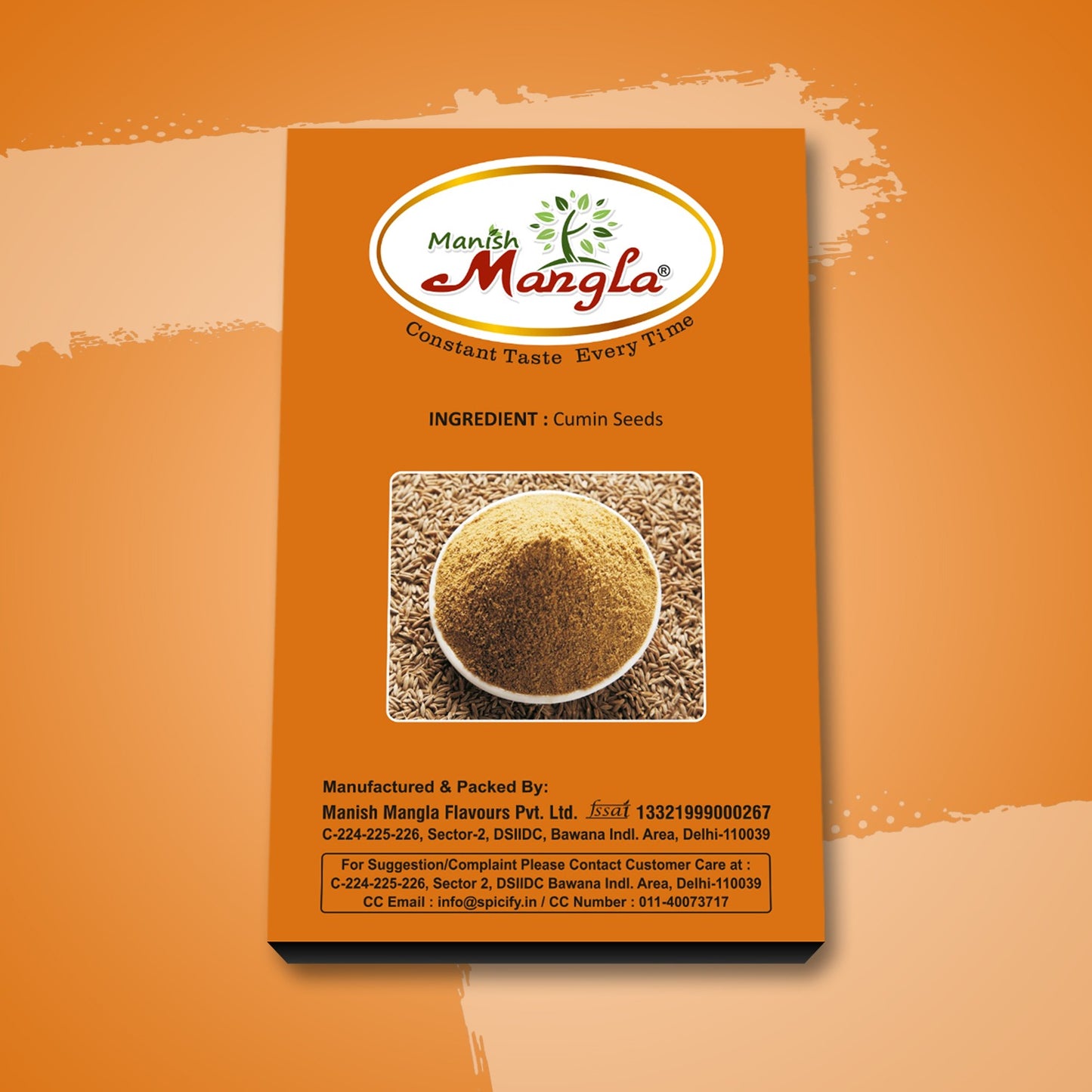 Manish Mangla Jeera Powder – 100g | Fresh & Aromatic Cumin Powder | Rich Flavor & Strong Aroma | Perfect for Tadka, Sabzi & Indian Cooking