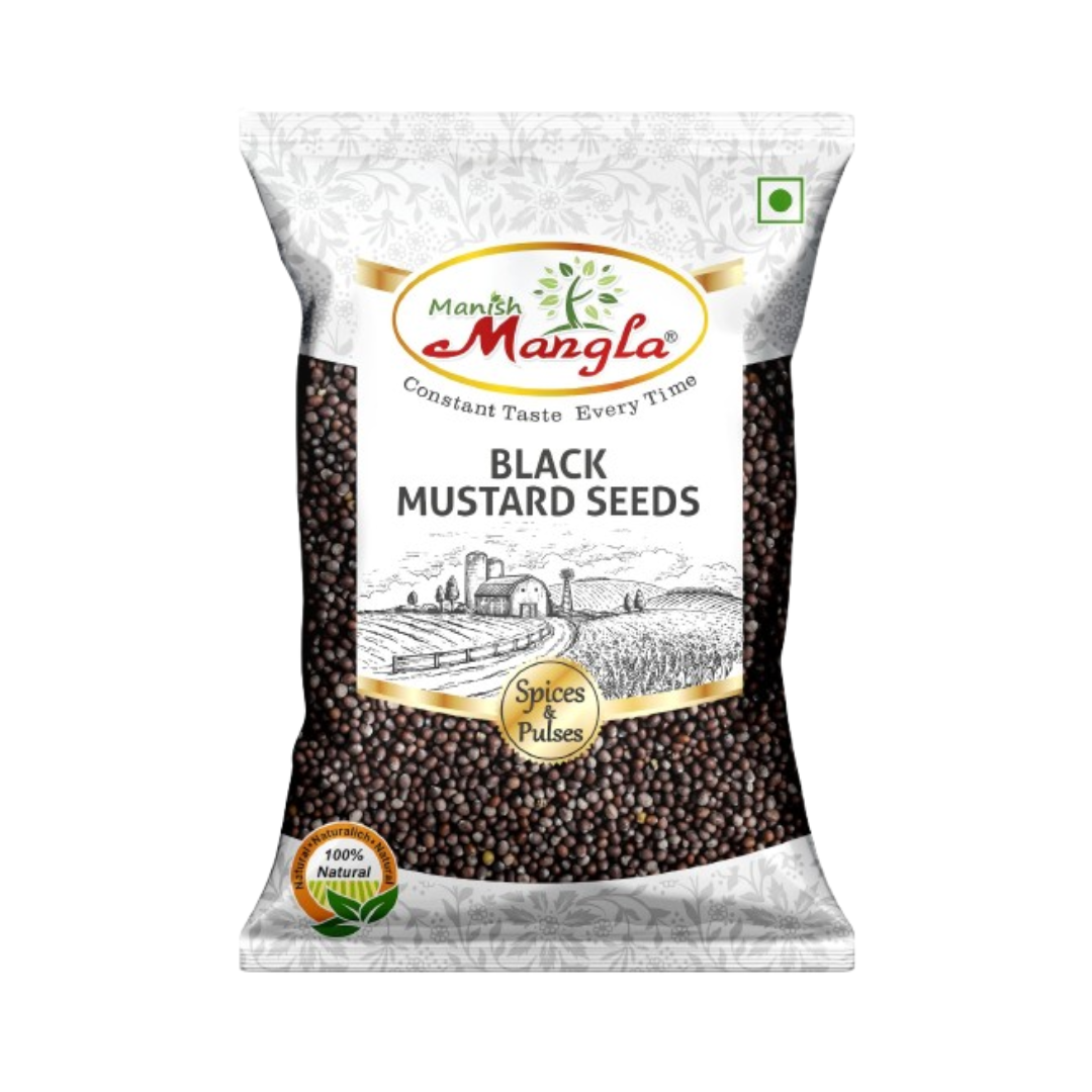 Black Mustard Seeds (Rai) – Premium Whole Mustard Seeds | Strong Aroma & Authentic Flavor | Perfect for Tadka, Pickles & Indian Cooking | Hygienically Packed