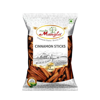 Cinnamon Sticks (Dalchini) – Premium Whole Cinnamon | Rich Aroma & Warm Sweet Flavor | Perfect for Tea, Biryani, Desserts & Indian Cooking | Hygienically Packed