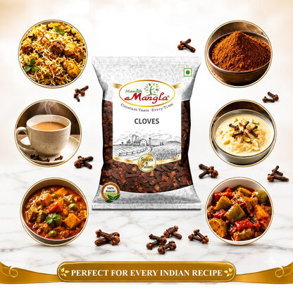 Cloves (Laung) – Premium Whole Cloves | Rich Aroma & Strong Flavor | Perfect for Tea, Biryani, Curries & Indian Cooking | Hygienically Packed