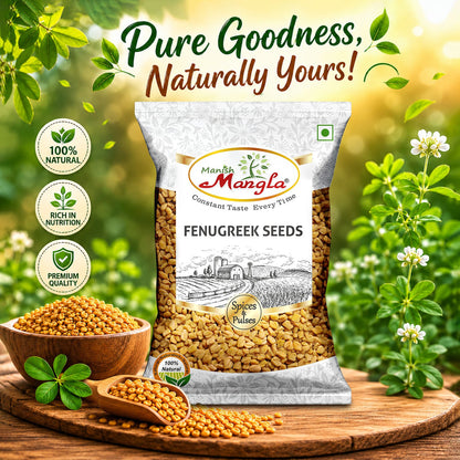Fenugreek Seeds (Methi Dana) – Premium Whole Seeds | Rich Aroma & Distinct Flavor | Perfect for Tempering, Pickles & Indian Cooking | Hygienically Packed