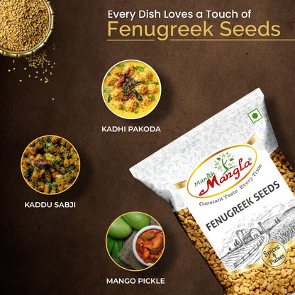 Fenugreek Seeds (Methi Dana) – Premium Whole Seeds | Rich Aroma & Distinct Flavor | Perfect for Tempering, Pickles & Indian Cooking | Hygienically Packed
