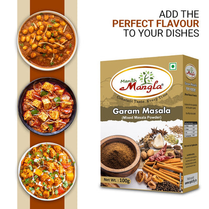 Curry Essential Combo – Matar Paneer, Sambhar, Kitchen King, Garam Masala, Shahi Paneer & Chole Masala (100g Each) | Complete Curry Spice Collection