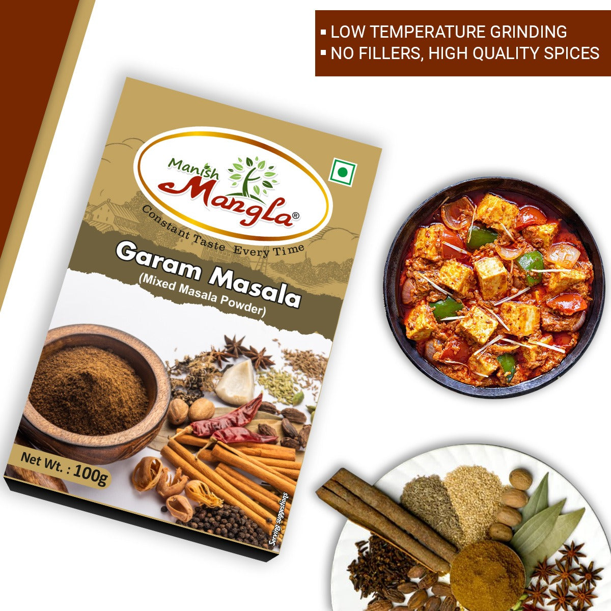 Garam Masala – 100g | Premium Aromatic Spice Blend | Rich Flavor & Strong Aroma | Perfect for Indian Cooking & Curries