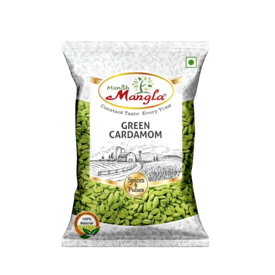 Green Cardamom (Hari Elaichi) – Premium Whole Cardamom | Rich Aroma & Sweet Flavor | Perfect for Tea, Sweets & Indian Cooking | Hygienically Packed