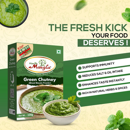 Instant Chilla Combo – Moong Dal Chilla Mix, Green Chutney Powder & Meethi Sonth Chutney Powder | Complete Breakfast & Snack Kit | Just Add Water & Cook