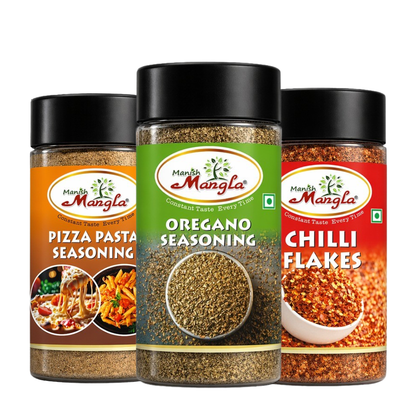 Italian Seasoning Combo – Chilli Flakes, Oregano & Pizza Pasta Seasoning | Perfect for Pizza, Pasta & Snacks | Cafe-Style Flavor at Home