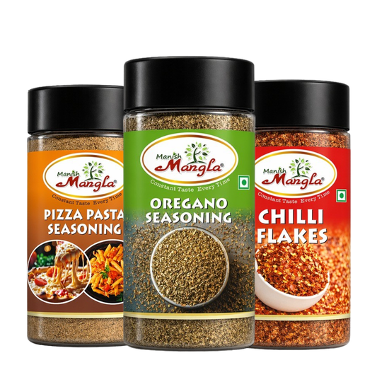 Italian Seasoning Combo – Chilli Flakes, Oregano & Pizza Pasta Seasoning | Perfect for Pizza, Pasta & Snacks | Cafe-Style Flavor at Home