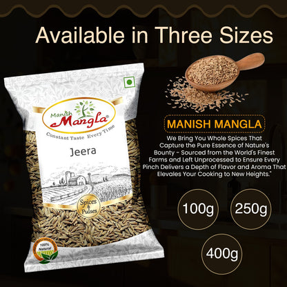 Whole Jeera (Cumin Seeds) – 100g | Fresh & Aromatic Sabut Jeera | Rich Flavor & Strong Aroma | Perfect for Tadka & Indian Cooking