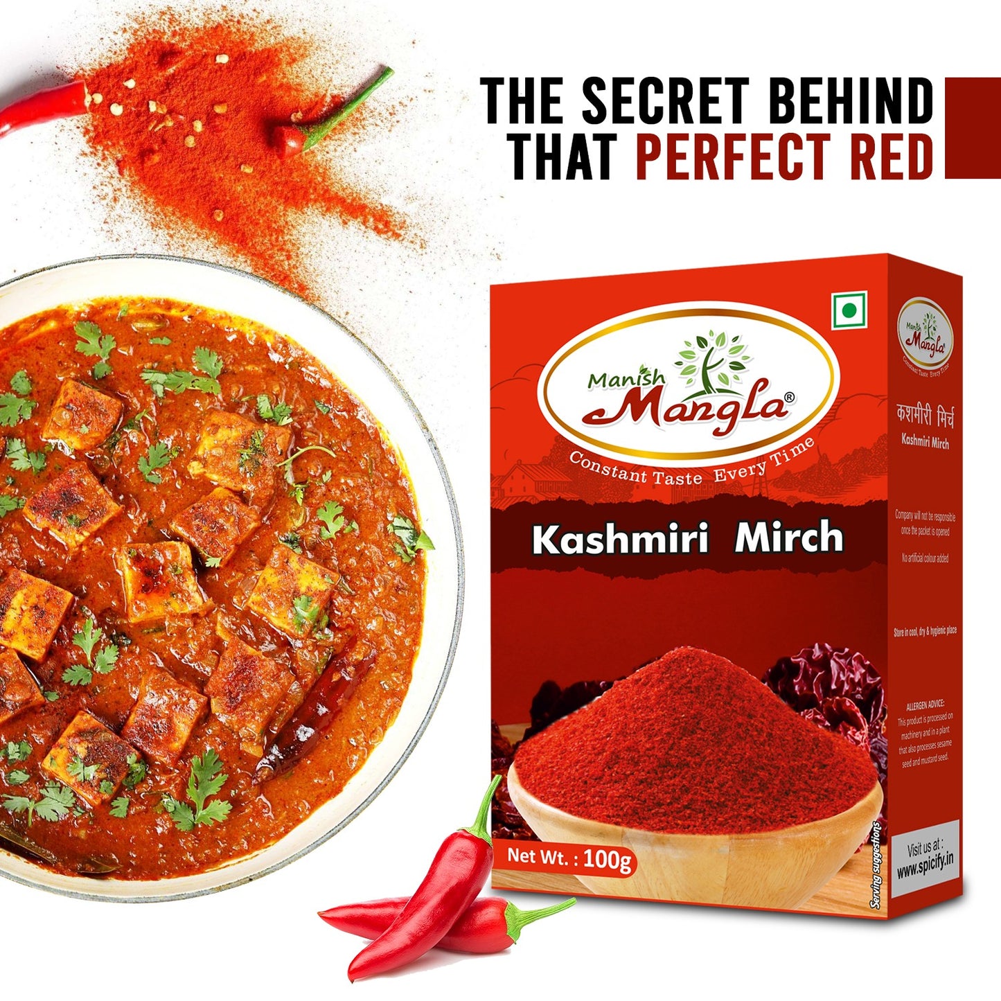 Daily Use Spices Combo – Jeera Powder, Black Pepper, Garam Masala, Kitchen King, Amchoor & Kashmiri Mirch | Essential Masala Pack for Everyday Cooking