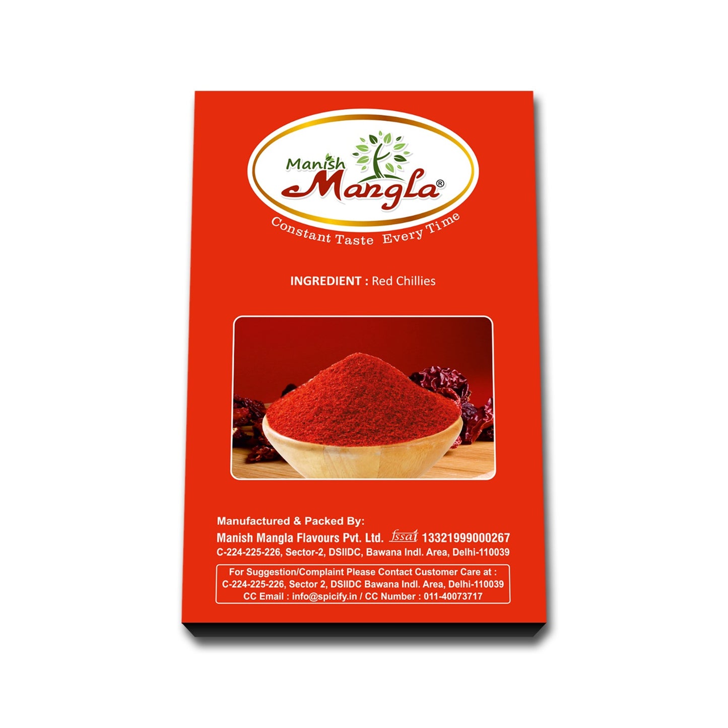 Manish Mangla Kashmiri Mirch Powder – 100g | Rich Natural Red Colour | Mild Spice | Perfect for Curries, Tandoori & Indian Cooking