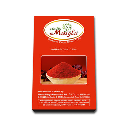 Manish Mangla Kashmiri Mirch Powder – 100g | Rich Natural Red Colour | Mild Spice | Perfect for Curries, Tandoori & Indian Cooking