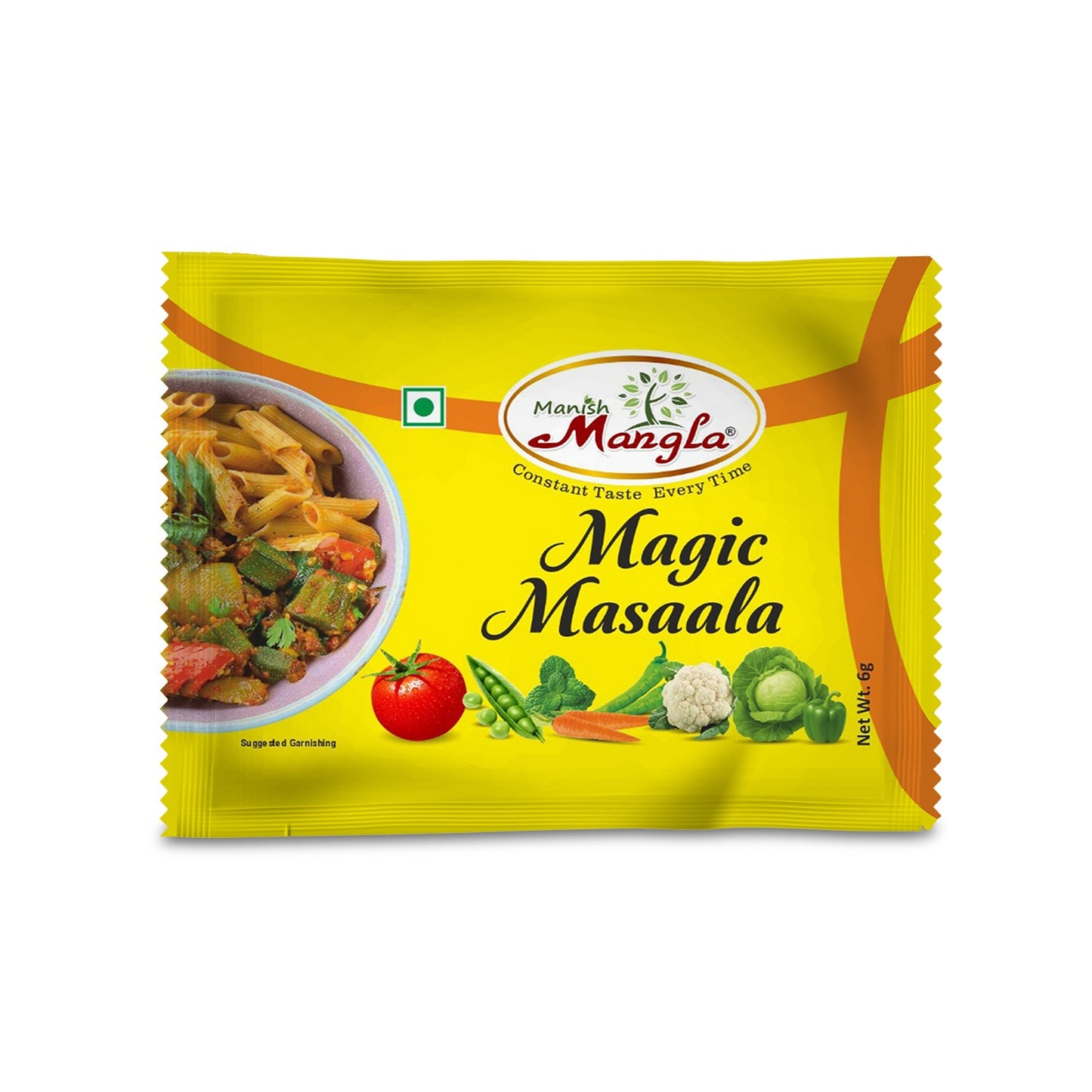 Manish Mangla Magic Masala – 6g Sachets (Pack of 25) | Buy 20 Get 5 Free | Instant Taste Enhancer | Chatpata Seasoning for Snacks & Meals