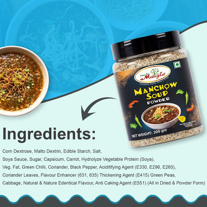 Manchow Soup – Instant Soup Mix | No Onion No Garlic | Spicy & Flavorful | Indo-Chinese Style | Quick & Easy to Prepare | Perfect for Snacks & Light Meals