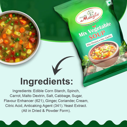 Mix Veg Soup – No Onion No Garlic | Instant Soup Mix | Satvik & Pure | Rich Vegetable Flavor | Quick & Easy to Prepare