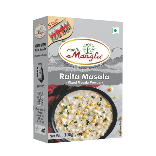 Raita Masala – 100g (5×20g FreshLock Sachets) | Tangy & Refreshing Spice Blend | Perfect for Curd, Raita & Chaas | Fresh & Aromatic