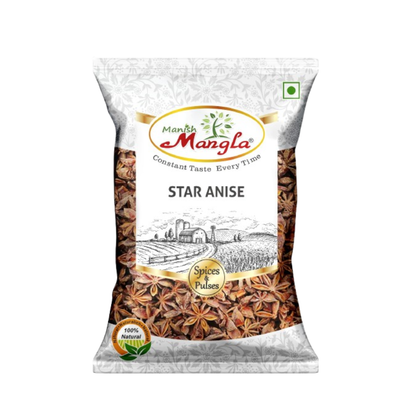 Star Anise (Chakra Phool) 20g – Premium Whole Star Anise | Rich Aroma & Distinct Flavor | Perfect for Biryani, Curries, Tea & Spice Blends | Hygienically Packed