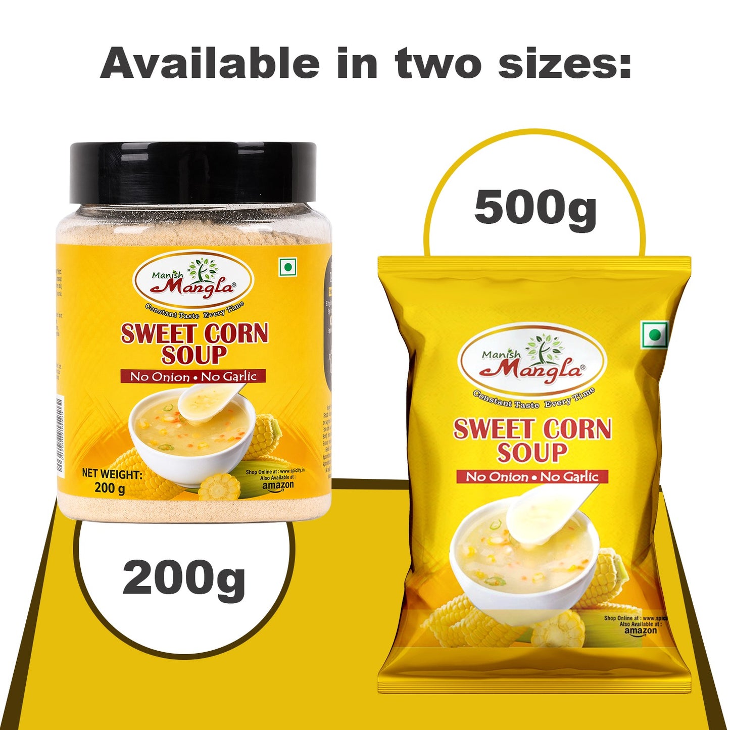 Sweet Corn Soup – Instant Soup Mix |No Onion No Garlic | Creamy & Delicious | Quick & Easy to Prepare | Perfect for Snacks & Light Meals