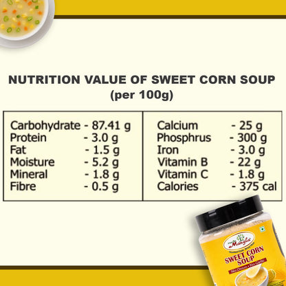 Sweet Corn Soup – Instant Soup Mix |No Onion No Garlic | Creamy & Delicious | Quick & Easy to Prepare | Perfect for Snacks & Light Meals