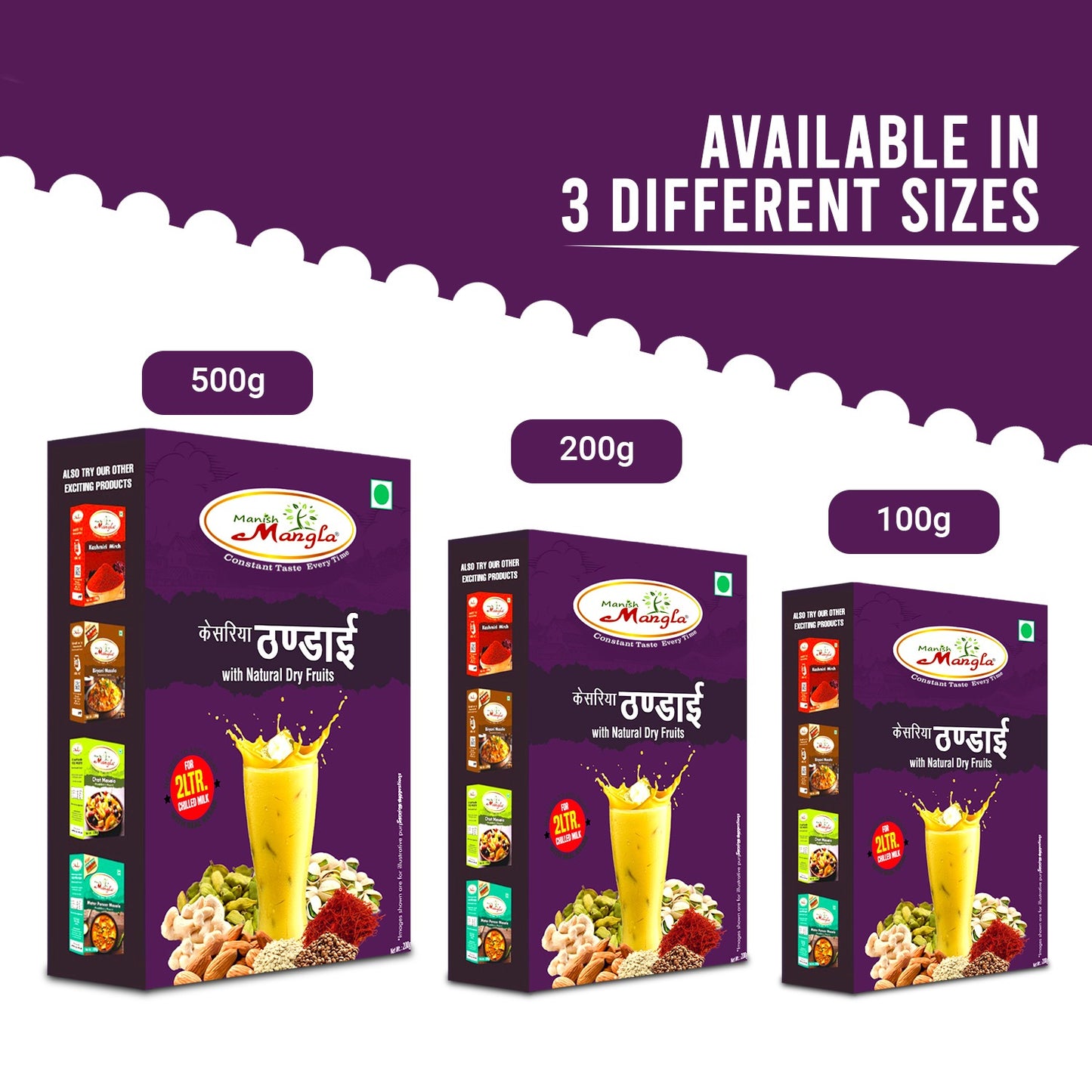 Manish Mangla Kesariya Thandai – Premium Thandai Mix | Rich Saffron Flavor | Instant Summer Drink | Perfect for Holi & Refreshing Beverages