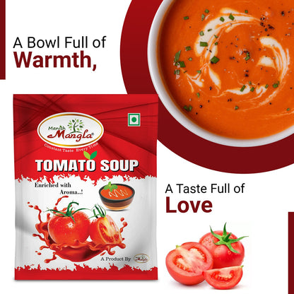 Manish Mangla Tomato Soup – 12g Sachets (Pack of 20) | Buy 15 Get 5 Free | Instant Soup Mix | Rich Tomato Flavor | Quick & Easy