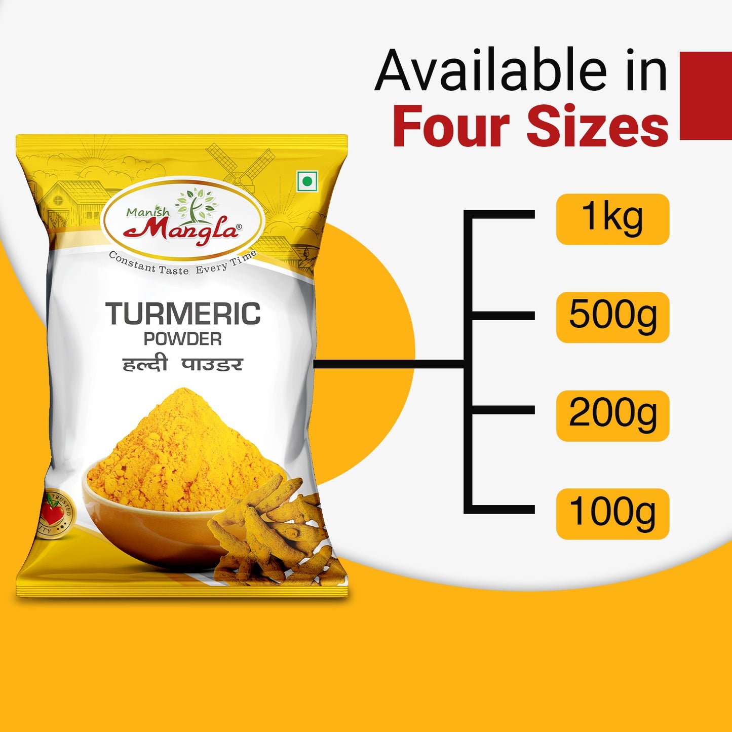 Turmeric Powder (Haldi)  | Rich Color & Natural Flavor | Pure & Aromatic | Ideal for Curries, Sabzi & Indian Cooking
