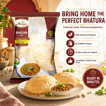 Breakfast Bites Combo – Bhatura Mix with Yeast Sachet, Bedmi Puri Mix & Moong Dal Chilla Mix | Complete Indian Breakfast Kit | Just Add Water & Cook