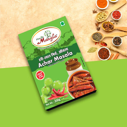 Mirch Achar Masala – 200g | Authentic Green Chilli Pickle Spice Mix | Rich & Traditional Flavor | Easy Homemade Achar | Hygienically Packed